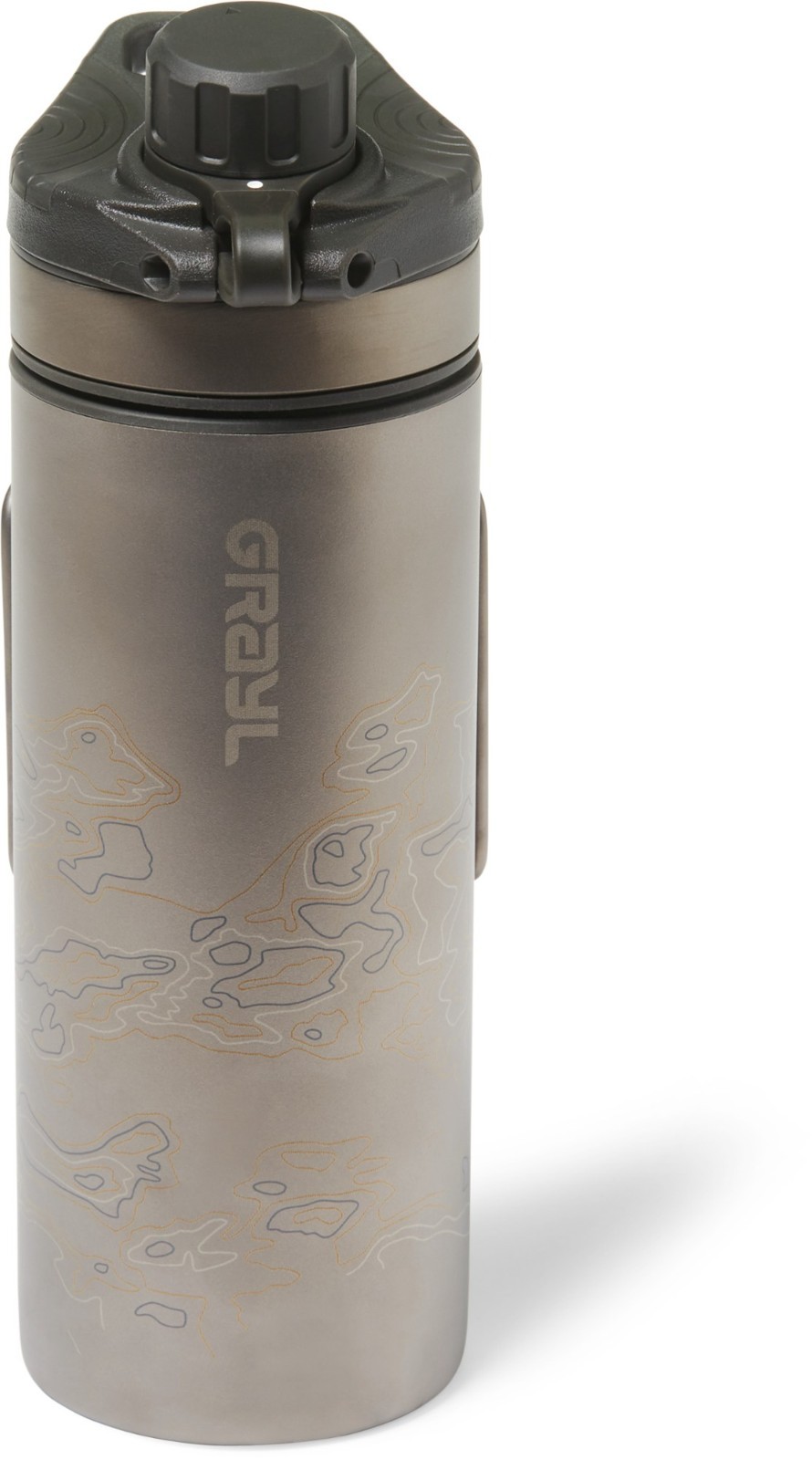 Grayl GeoPress Ti Water Filter and Purifier Bottle, 24 fl. oz, Covert Black