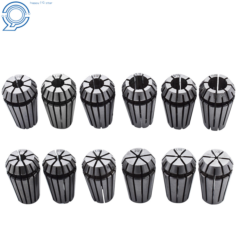 New 12Pcs ER16 Spring Collet Set For CNC Milling Lathe Tool Engraving Machine