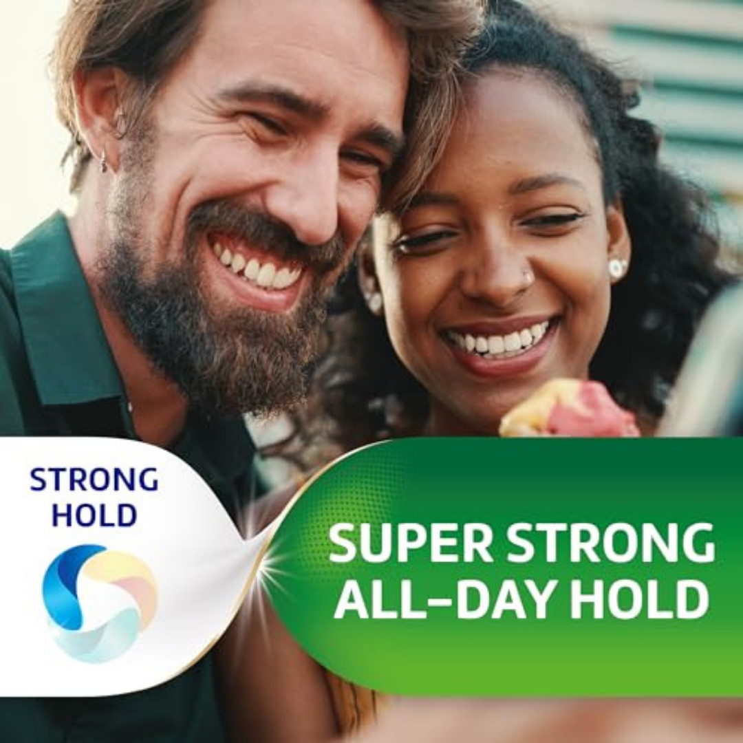 Super Poligrip Zinc Free Denture & Partials Adhesive Cream, 2.4 ounce Pack of 4