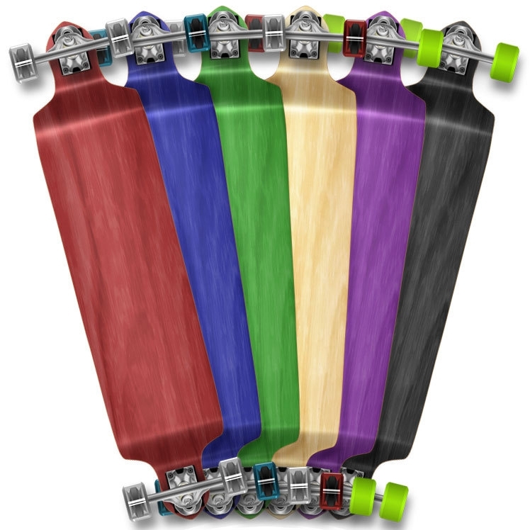 Yocaher Drop Down Blank Longboard Complete - Stained Green