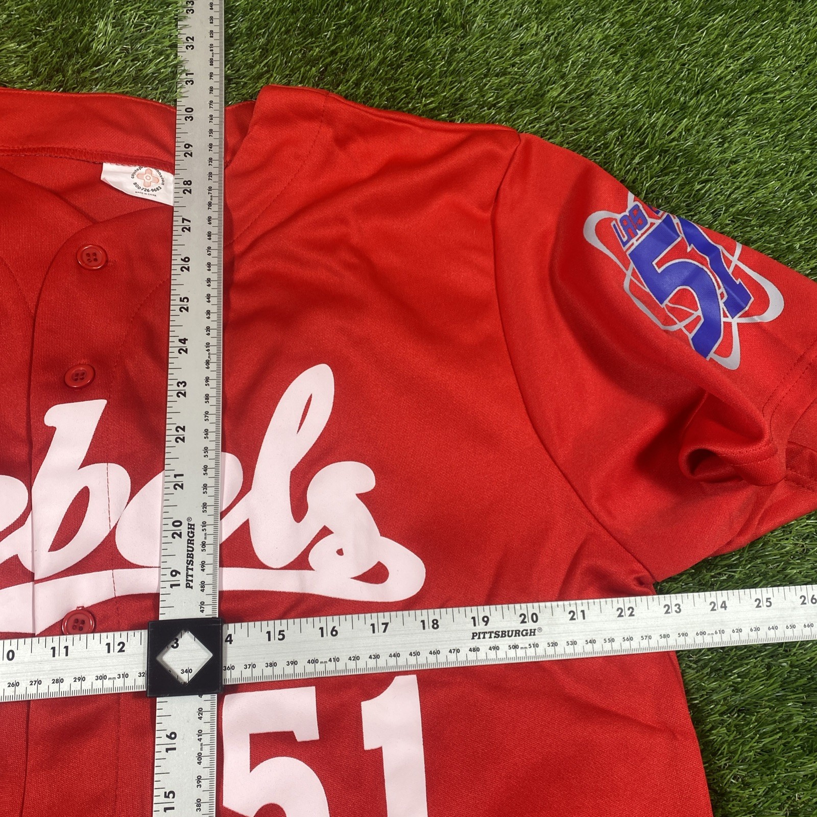 UNLV Rebels Baseball Jersey Mens Xl Red Ncaa #51 Stadium Issue