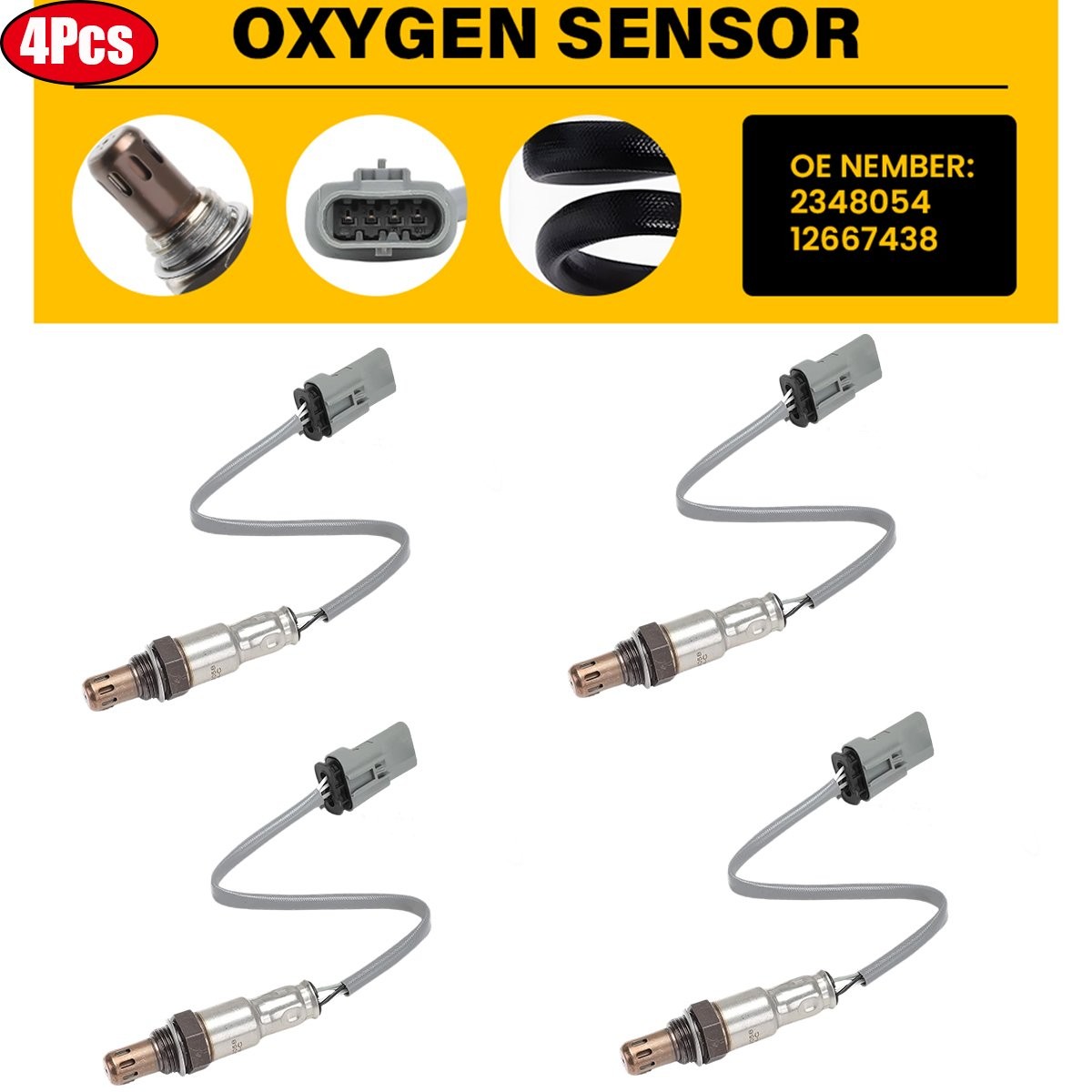 1-4Pcs Up/Downstream Oxygen O2 Sensor For 2018-23 Chevrolet Traverse V6 3.6L NEW