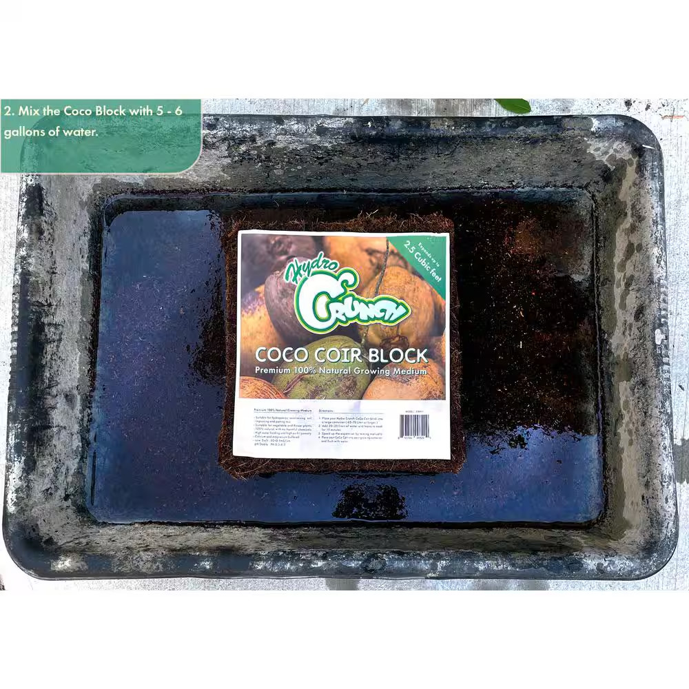 NEW Compressed Coconut Coir Brick 11 lb Expands for Gardening Soil Mix