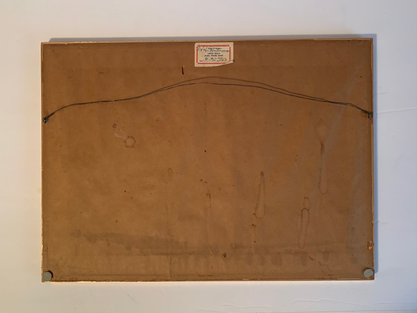 Vintage Framed Bamboo Straw Asian Pacific Folk Art 17" x 12"