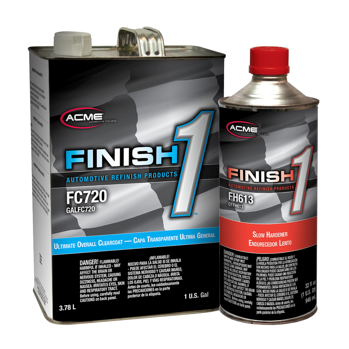 Acme FC720-1 Ultimate Overall Clearcoat Gallon Kit w/ Finish 1 Slow Hardener