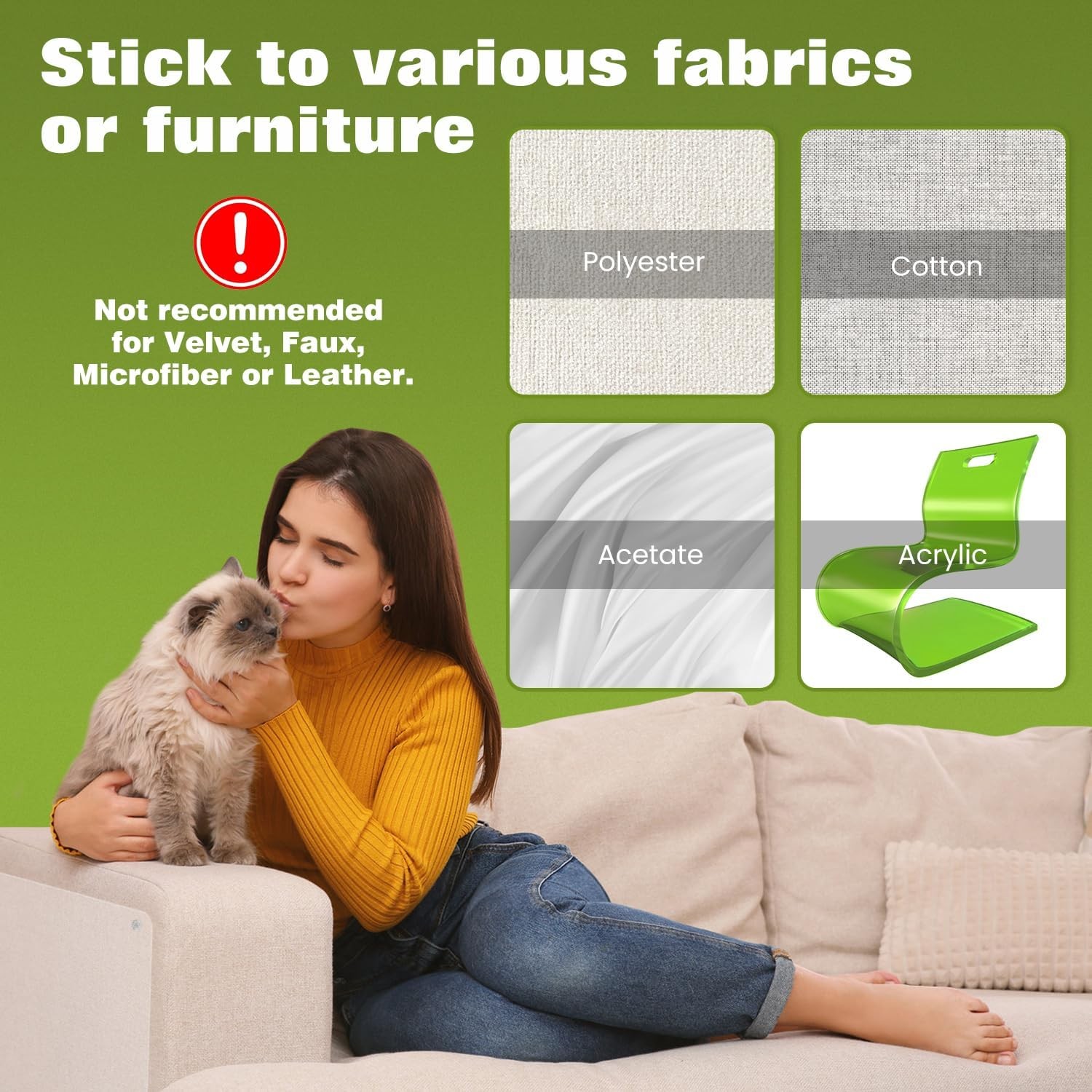 12 Pack Self Adhesive Cat Scratch Furniture Protectors Anti-Scratch Couch Guards