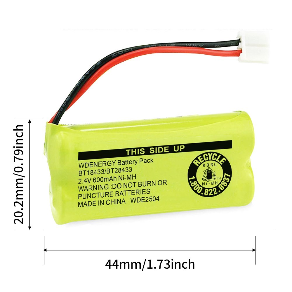 4 Pack Cordless Home Phone Battery for AT&T Lucent BT18433 BT28433 BT1011 3101