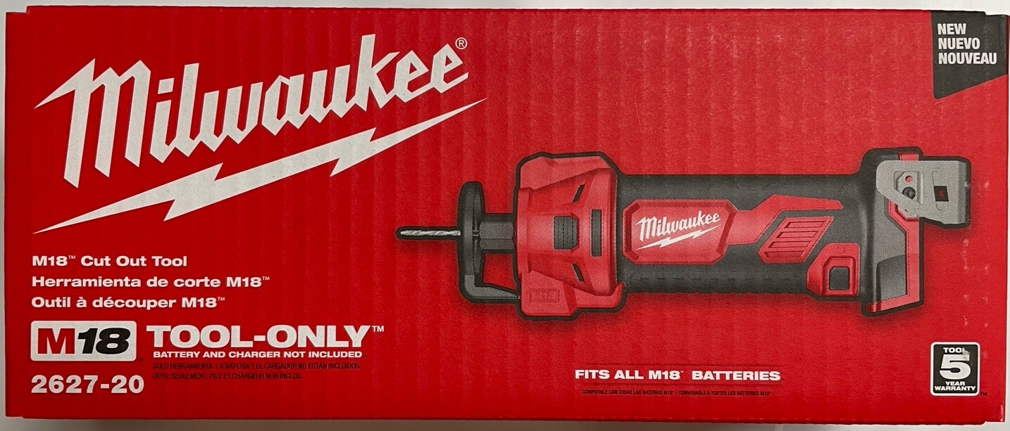 Milwaukee 2627-20 M18 Drywall Cut Out Tool New in Box
