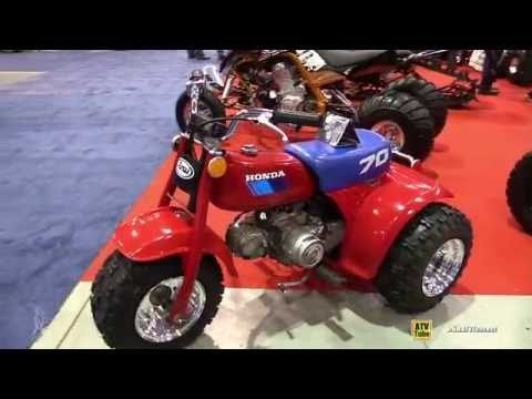 Honda ATC 70 DWT Polished Aluminum Front and Rear Wheels Rims Snow Hog Tires 18"