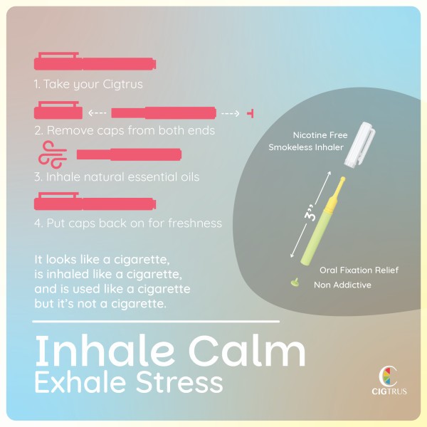 Cigtrus Quit Smoking Aid – Natural Smokeless Inhaler-1Piece -Lemon Lime