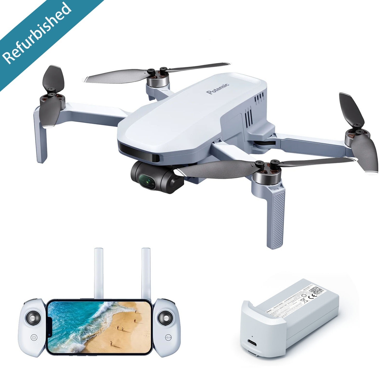 Potensic ATOM GPS Drone 4K 3-Axis Gimbal Lightweight and Foldable for Beginners