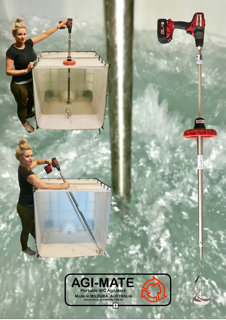 Portable IBC Tote Shuttle Agitator Mixer Stirrer Fertiliser Chemical Agimate