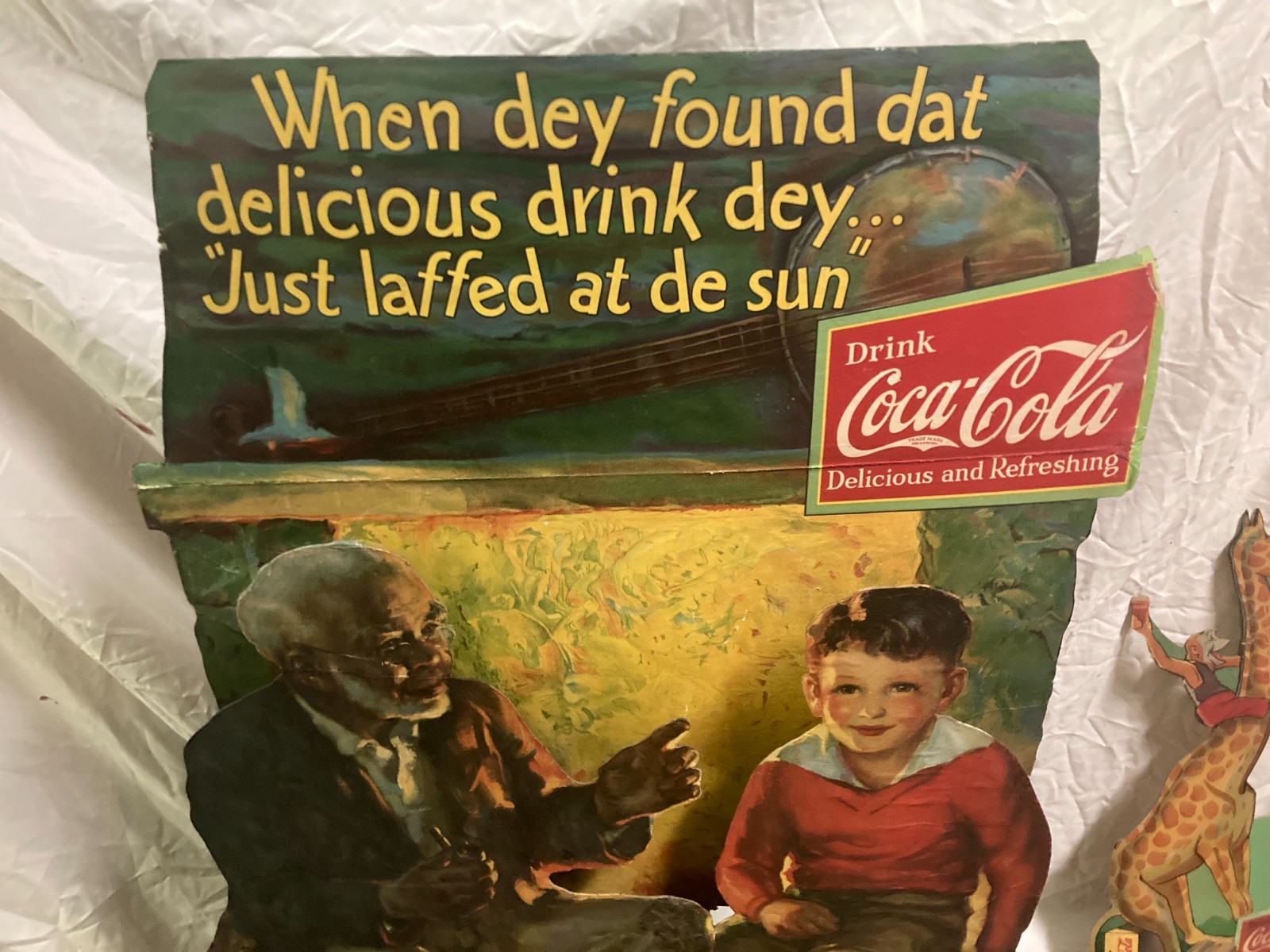 VINTAGE 1931 UNCLE REMUS & ANIMALS COCA-COLA COKE ADVERTISING - SNYDER & BLACK
