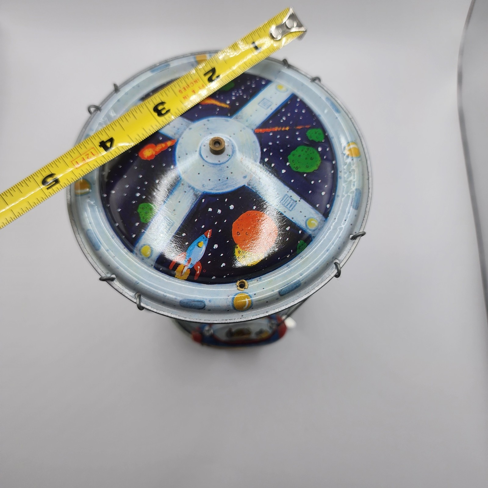 Schylling Tin Toy Rocket Carousel With Original Box