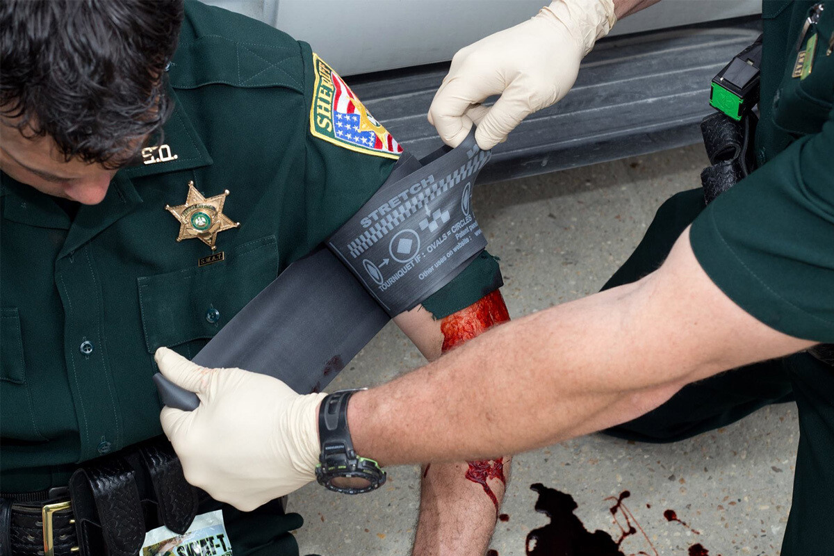 New H&H SWAT Tourniquet "Stretch Wrap And Tuck" Black or Orange