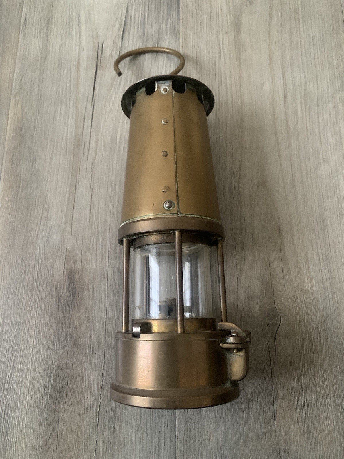 1974 Brass Miners Lamp Protector Eccles Type 6 M&Q