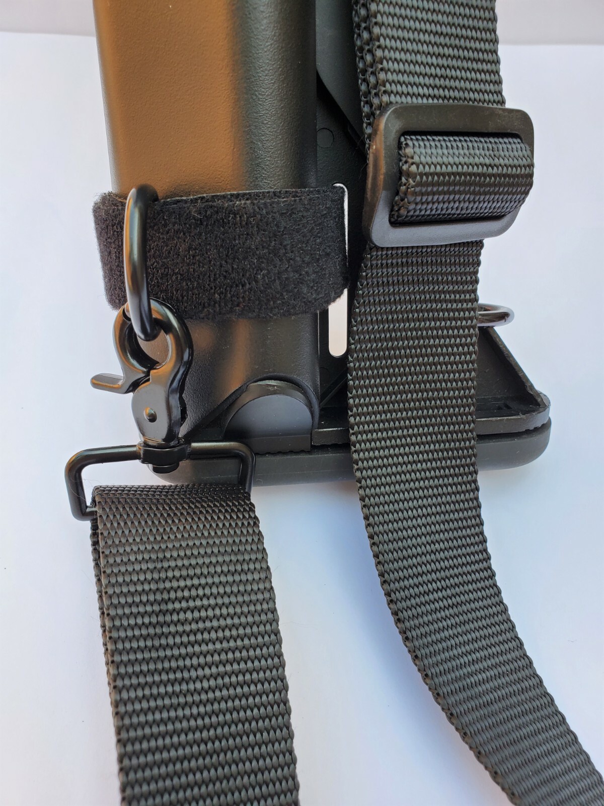 1.5" Wide 2-point Metal Snaps BLACK Sling for Rifle/Airsoft with Free Carabiner!