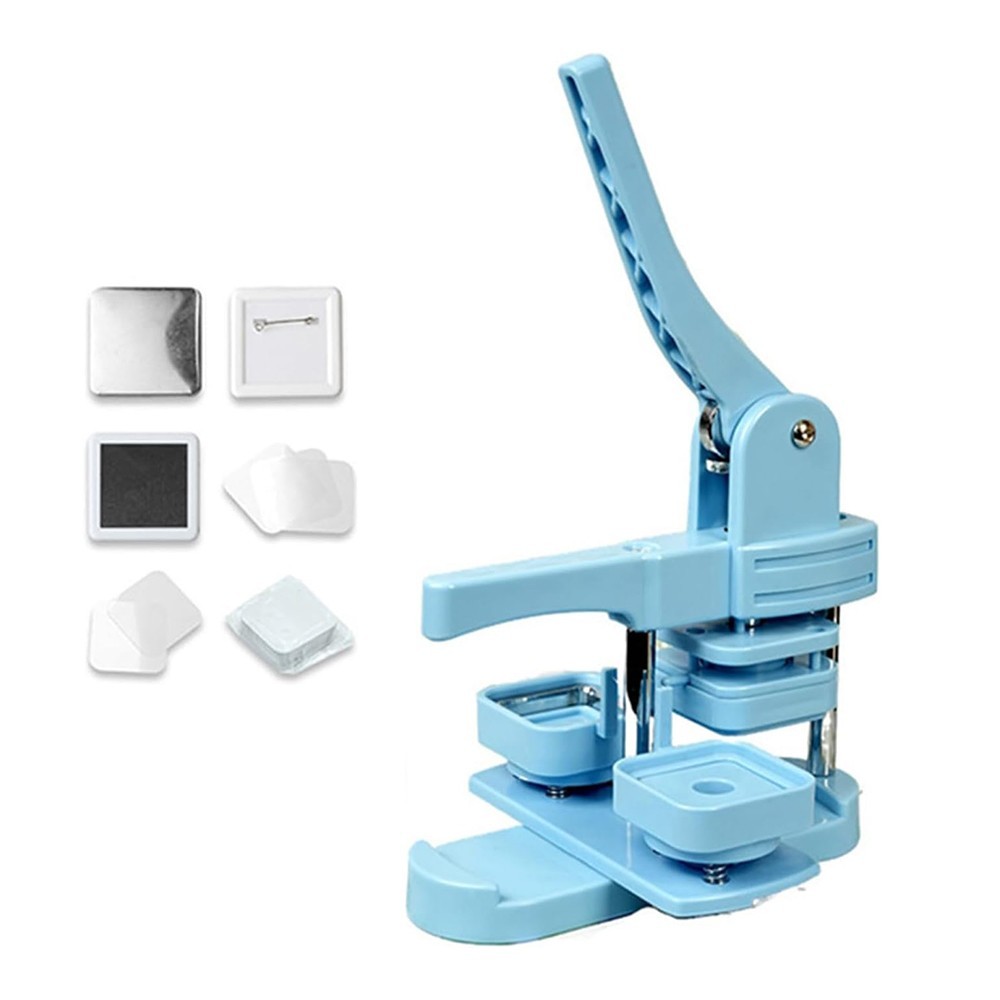55MM/1.97" Square Button Maker Badge Button Press Machine DIY Fridge Magnet Pin