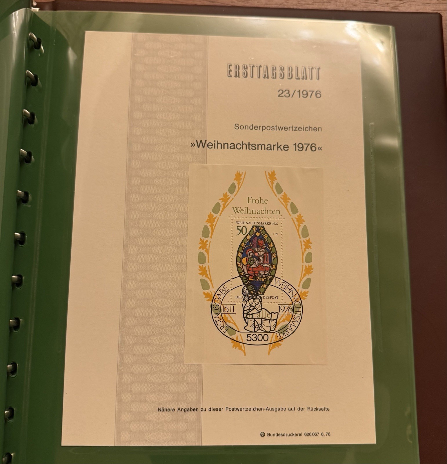 Lot Of 76 German ERSTTAGSBLATT Sonderpostwertzeichen Stamp Sheets 1974-1977 RARE