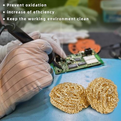 Soldering Iron Tip Cleaner, Solder Tip Cleaning Brass Wire for 10 Pack