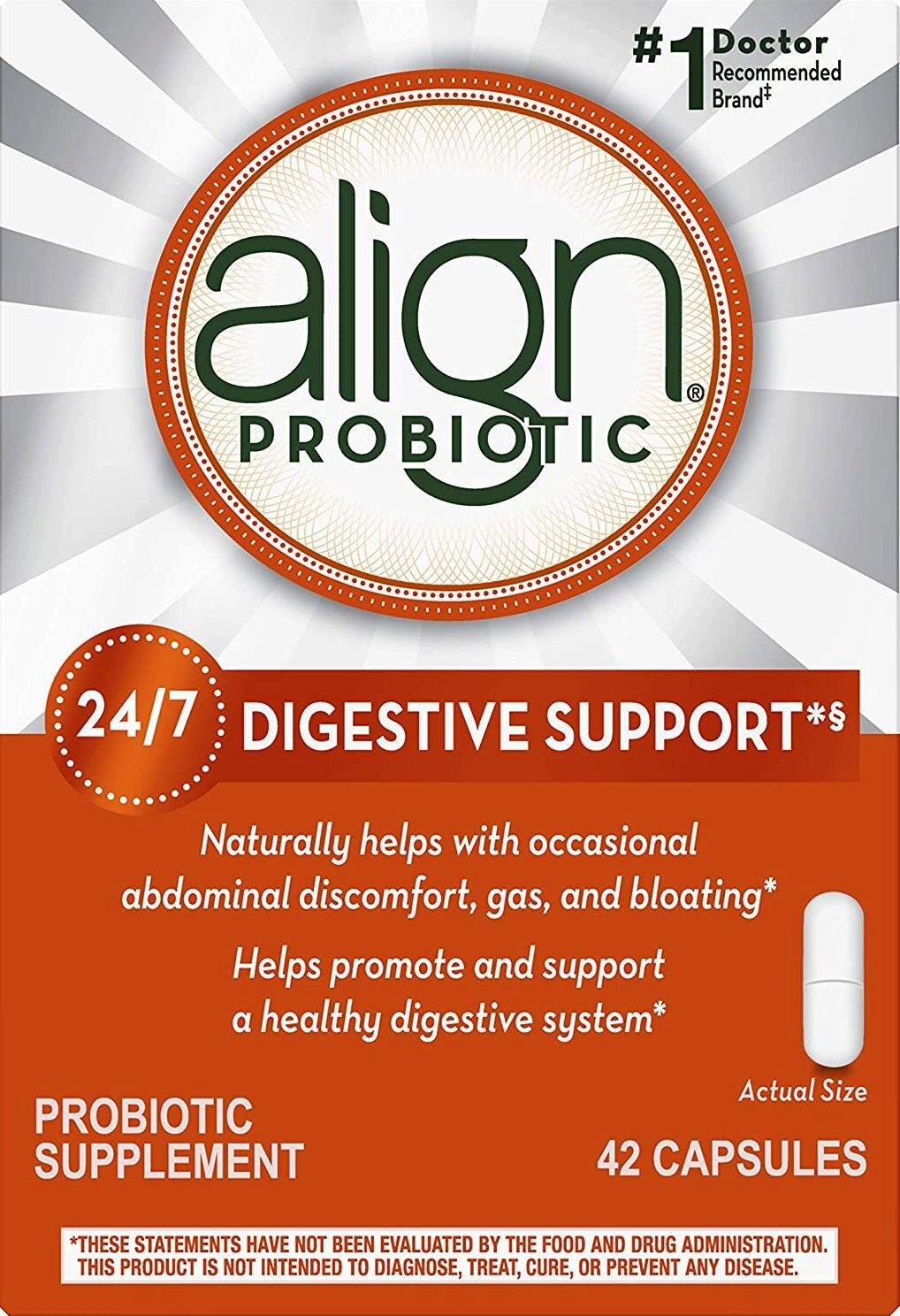 ALIGN PROBIOTIC - DIGESTIVE SUPPORT - 42 CAPSULES - EXP. 11/2026