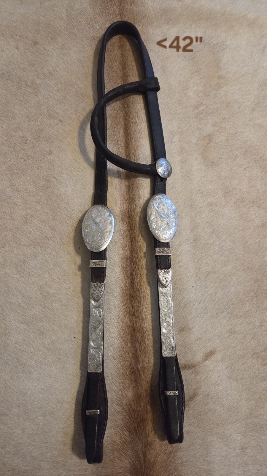VTG SUNSET TRAILS STERLING SILVER QUCK CHANGE SHOW HEADSTALL RANCH HORSE BRIDLE