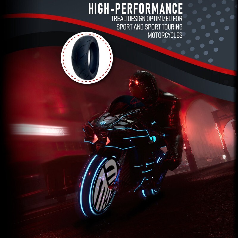 200/55-17 MMT® S1-XX Rear Motorcycle Tire 75W 200/55ZR17 (DOT 2123)