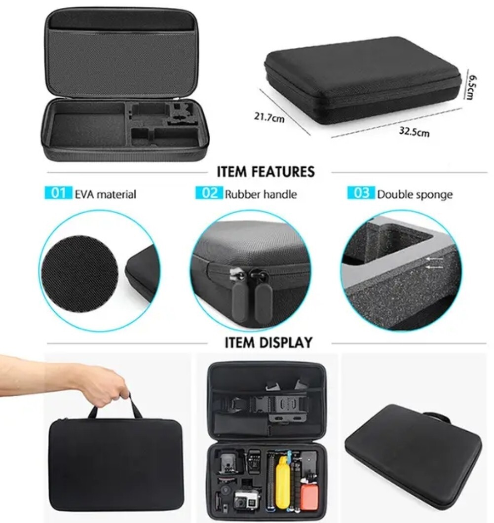 50-in-1 + Waterproof Case for Gopro Hero 12 11 10 9 Action Camera Accessory Kit