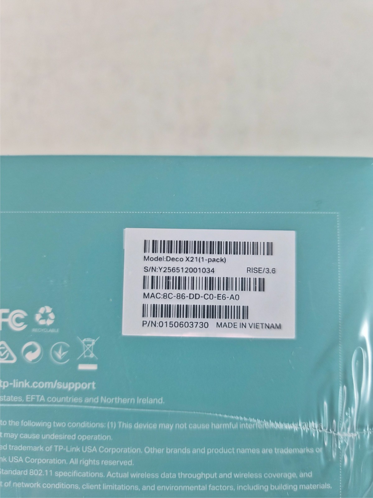 (NEW) TP-Link Deco X21 AX1800 Dual-Band Mesh WiFi-6 Router (Single Unit)