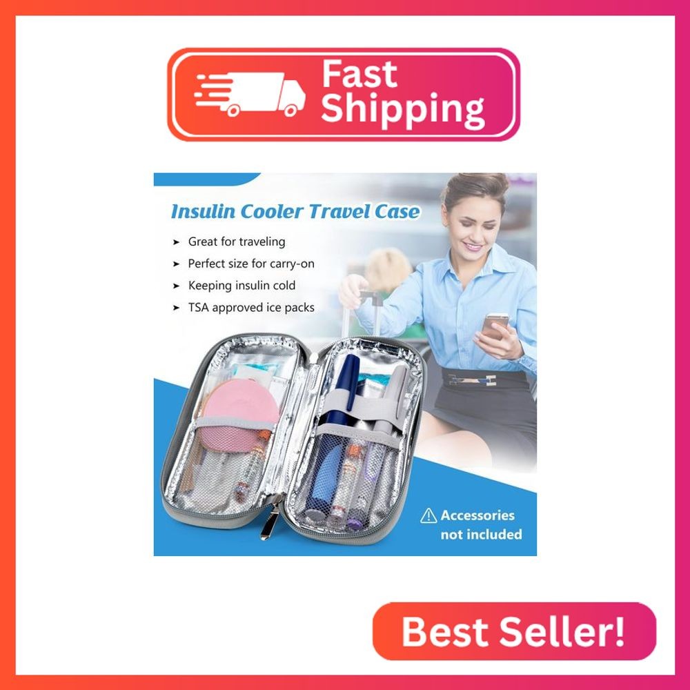 YOUSHARES Insulin Cooler Travel Case TSA Approved Medication Diabetic Supplies C