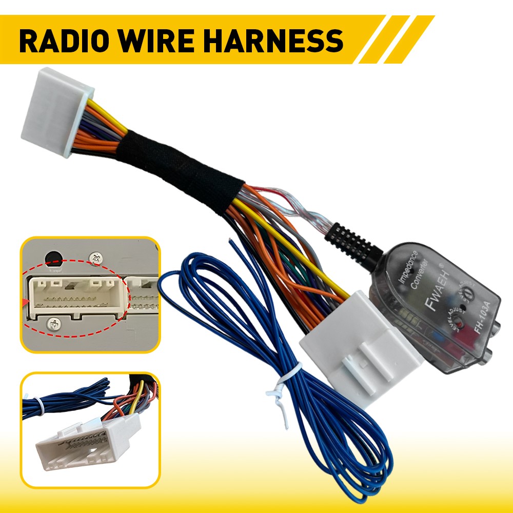 For Nissan Stereo Radio Add AMP Subwoofer Amplifier Plug Adapter Wiring Harness