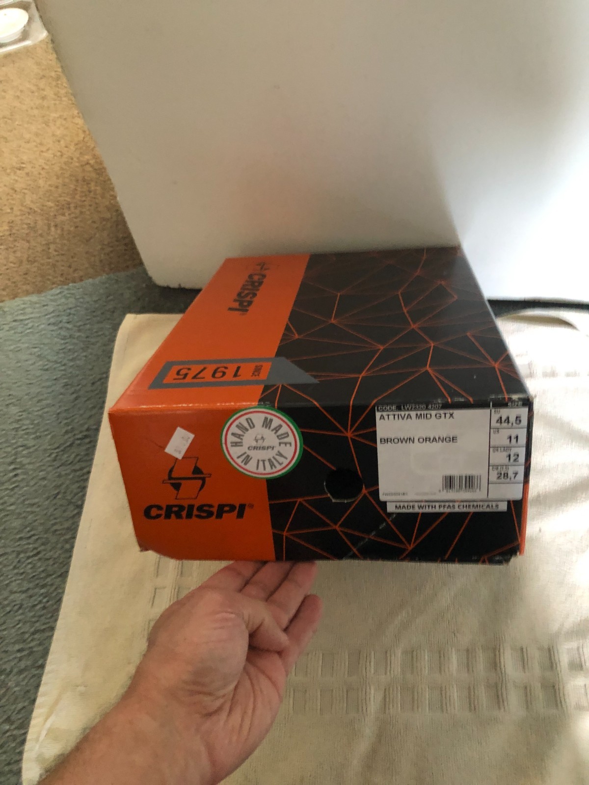 New Crispi Attiva Mid GTX Brown Orange Size 11 LW2320 4207