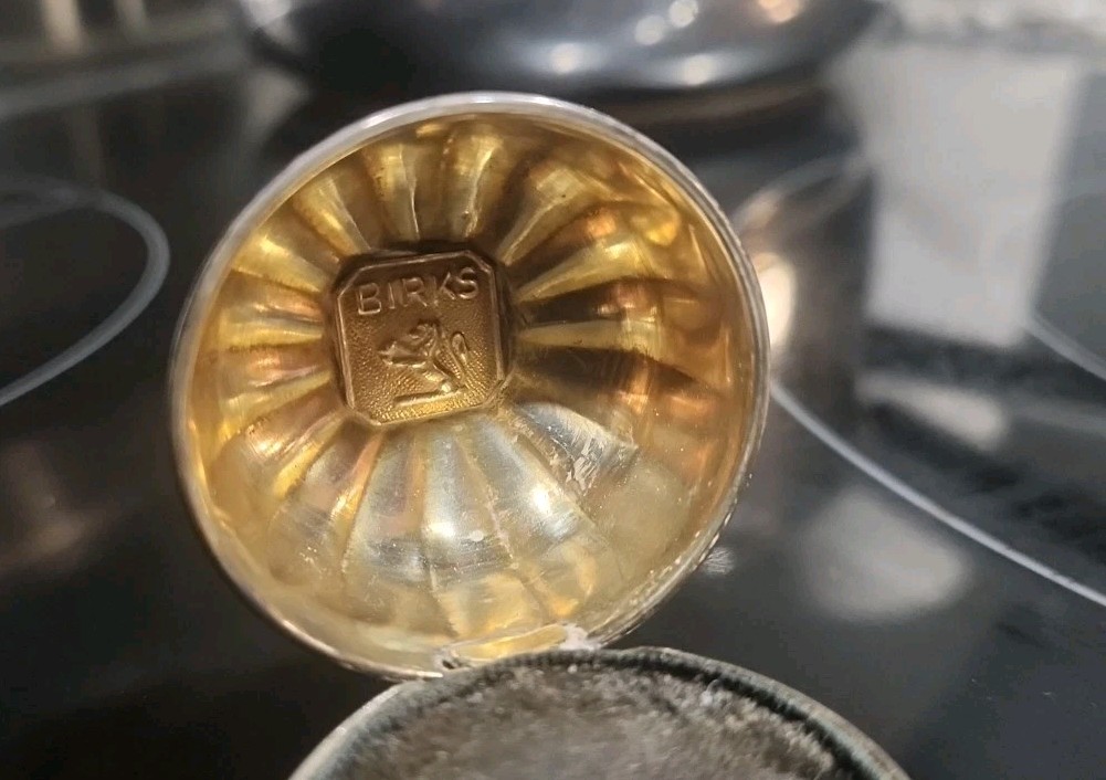 Vintage Birks Sterling Silver Domed Shaped Ring Box