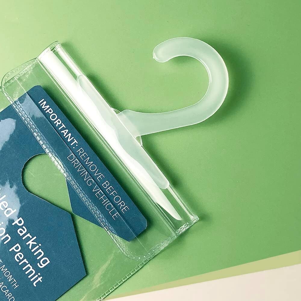 2x Handicap Parking Permit Placard Protector Cover Hanger Car Holder Hang Sleeve