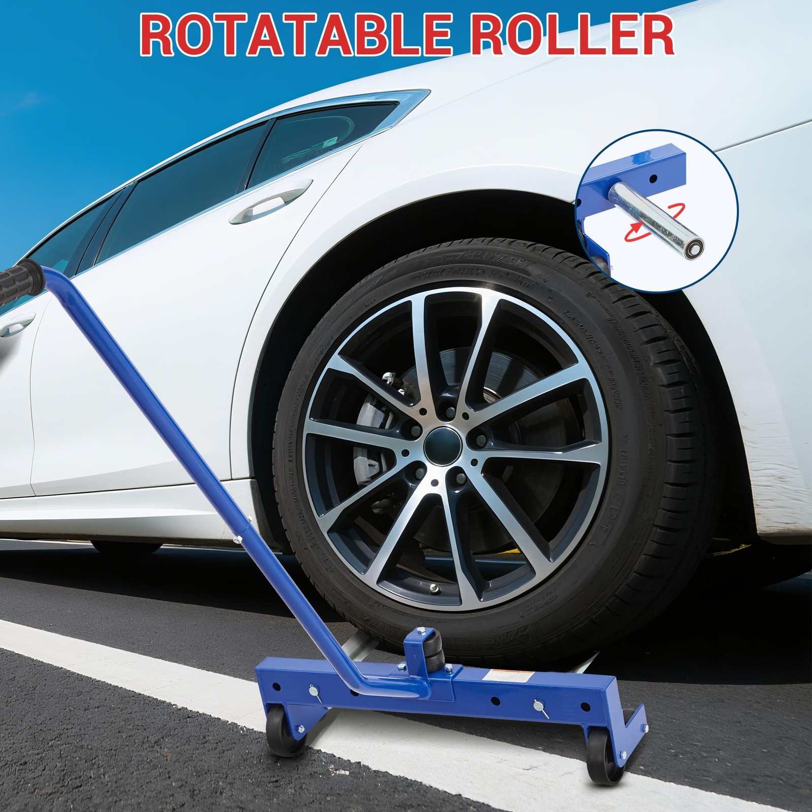 Tire Moving Cart Tool Adjustable 500 lbs Heavy Duty Truck Tire Dolly Tire Lift