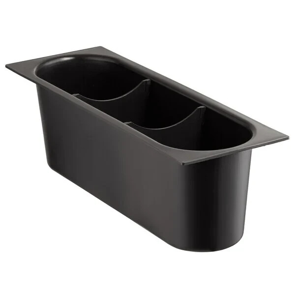 REGENCY BLACK PLASTIC BOTTLE HOLDER FOR ICE BINS WITH DIVIDERS