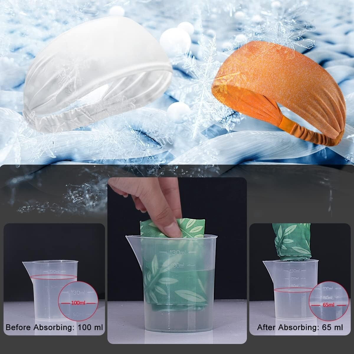 Sweat Headband for Men Women Sweatband Yoga Gym Running Stretch Sports Head Band