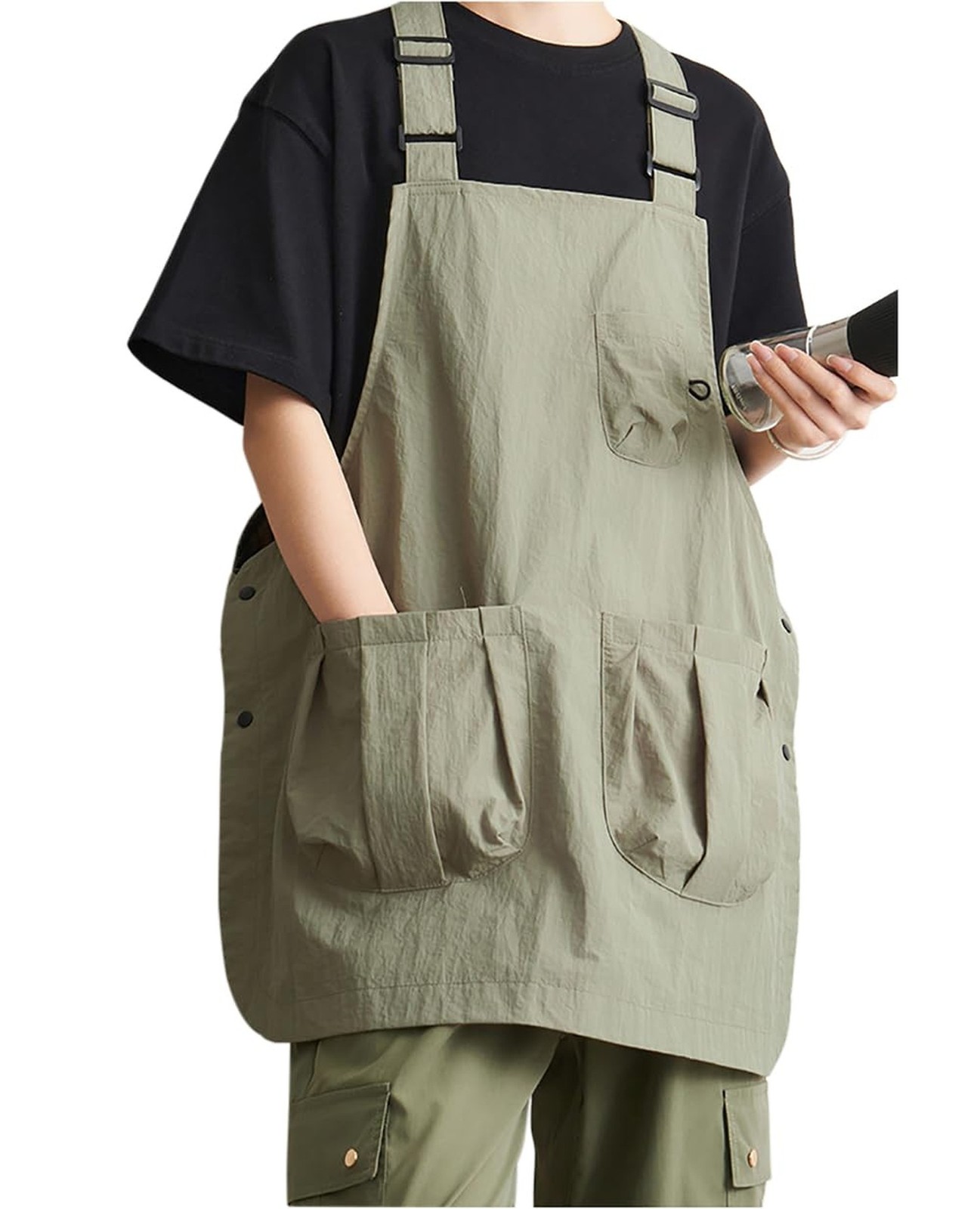 Nanxson Lightweight Apron for Women with Pockets Adjustable Work Apron Barber...