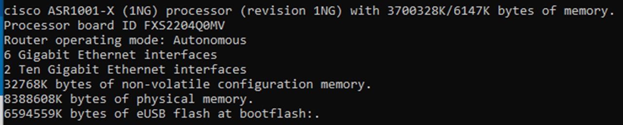 Cisco ASR1001-X Aggregation Services Router – LIC: ADVENTERPRISE