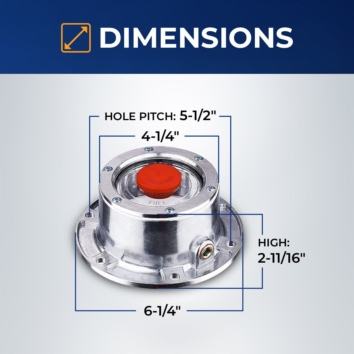 4 Pcs Aluminum Hub Cap Replaces 343-4009 with extra 5 Pcs Gaskets and 5 Pcs Rub