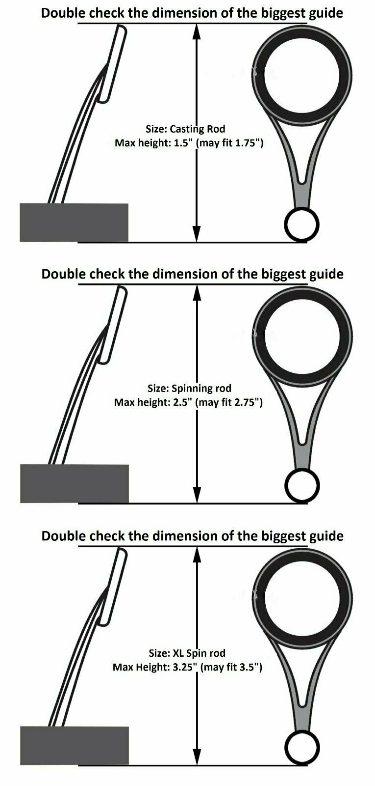 Reaction Tackle Fishing Rod Cover/ Rod Sleeve/ Rod Sock (2-Pack) Metal Gray