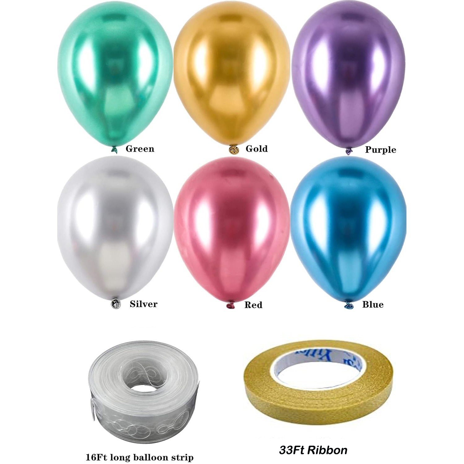 50pcs Rainbow Balloons 12" Latex Colorful Balloons for Birthday Wedding Party