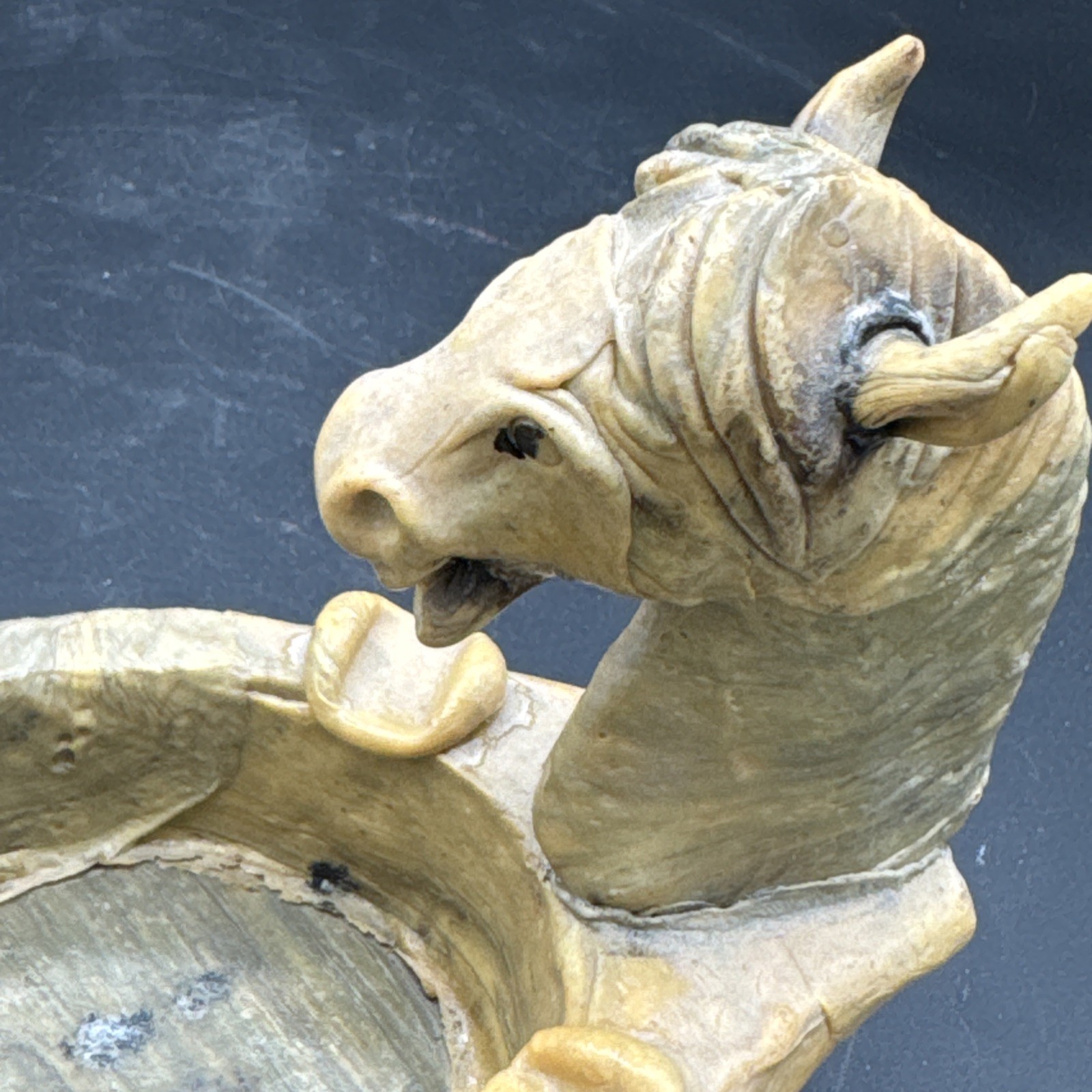 Folk Art Dueling Donkey Ashtray