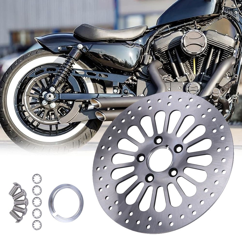 Chrome 11.5" Rear Brake Rotor Disc for Harley Touring Road King Electra Glide