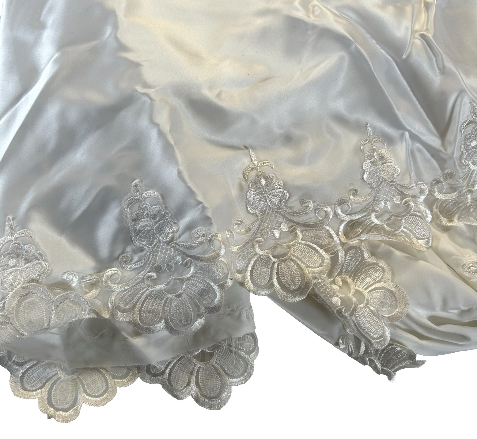 Lifetime of Loveliness Vintage 80s White Lace Long Sleeve Wedding Dress sz 10