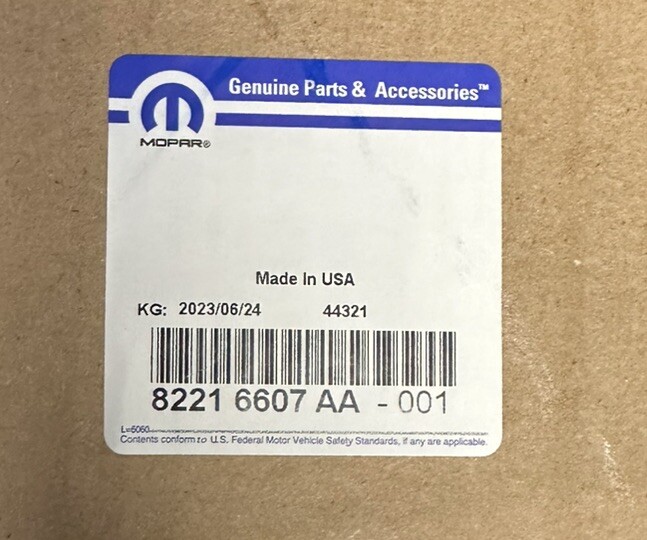 2025 Ram 1500 DT Genuine Mopar All-Weather Floor Mats Crew Cab 82216607AA