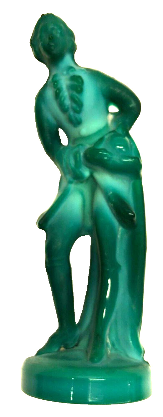 Decorative Bohemian Czech Malachite Glass Beautiful Statue George Washington NEW