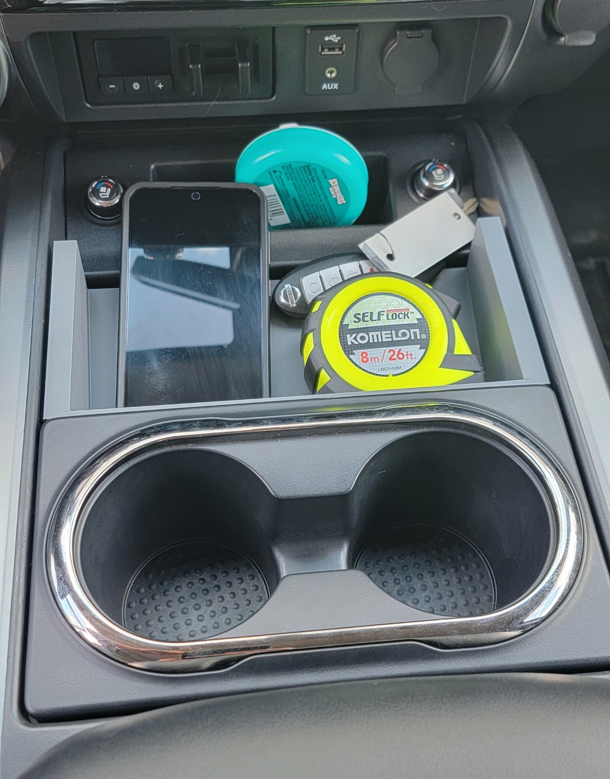 2016-2024 Nissan Titan Front Center Console Storage | Cell Phone Holder