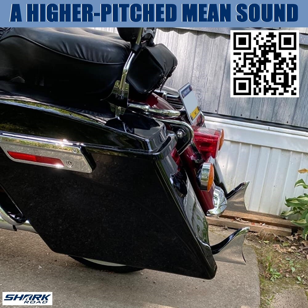 33”Fishtail Exhaust Pipe Slip Ons for Harley Touring 95-16 Road King, Road Glide