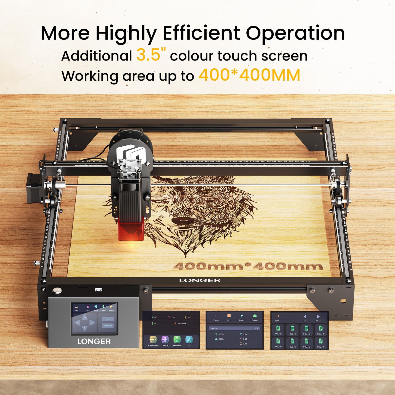 60W Laser Engraver 10000mm/min High Precision Laser Engrave Longer Ray5 5W